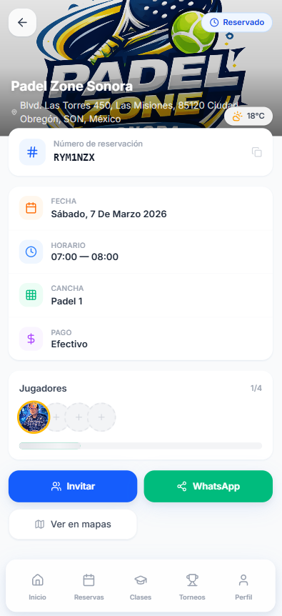 Pádel Hub App